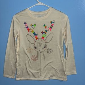 Cat & Jack, Long sleeved t-shirt, reindeer